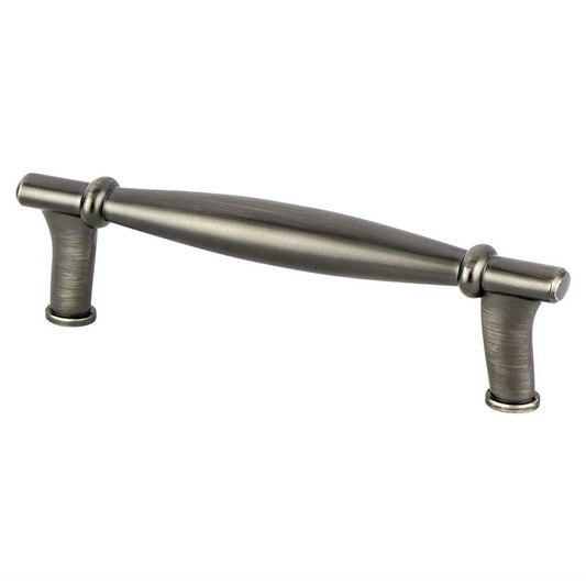 4.5" Transitional Modern Tapered Bar Pull in Vintage Nickel from Dierdra Collection