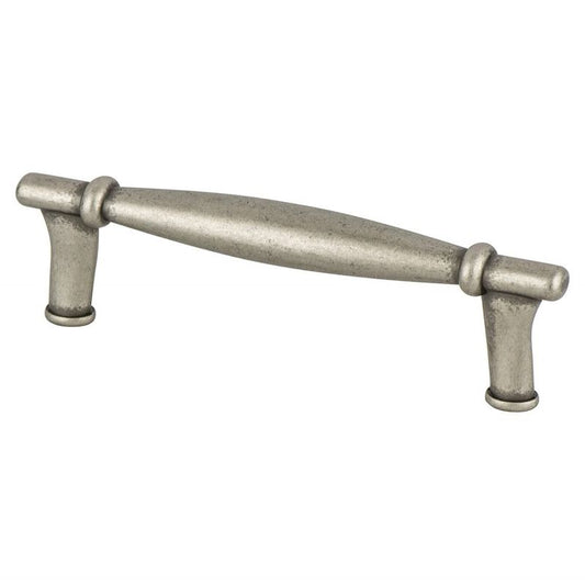 4.5" Transitional Modern Tapered Bar Pull in Weathered Nickel from Dierdra Collection