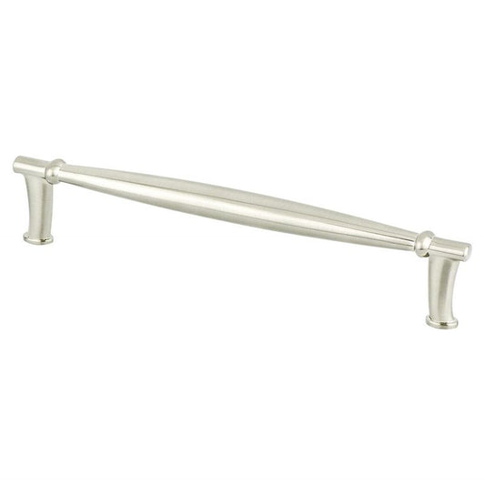 6.94" Transitional Modern Tapered Bar Pull in Brushed Nickel from Dierdra Collection