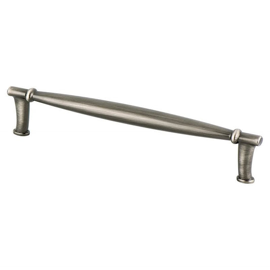 6.94" Transitional Modern Tapered Bar Pull in Vintage Nickel from Dierdra Collection