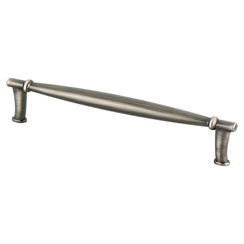 6.94' Transitional Modern Tapered Bar Pull in Vintage Nickel from Dierdra Collection