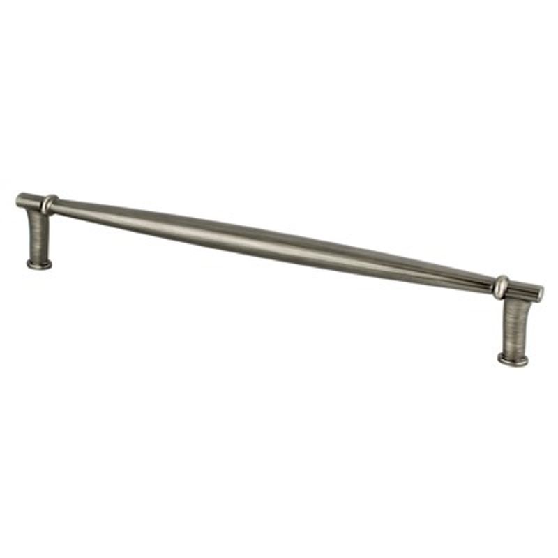 9.5' Transitional Modern Tapered Bar Pull in Vintage Nickel from Dierdra Collection