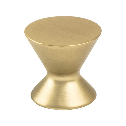 1.19" Wide Transitional Modern Round Knob in Modern Brushed Gold from Domestic Collection