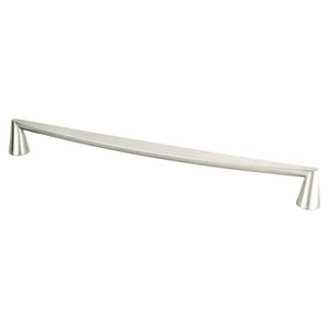 13.5' Transitional Modern Curved Bar Pull in Brushed Nickel from Domestic Collection