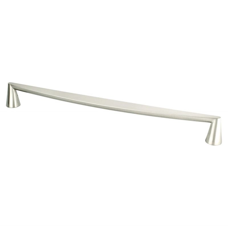 13.5' Transitional Modern Curved Bar Pull in Brushed Nickel from Domestic Collection