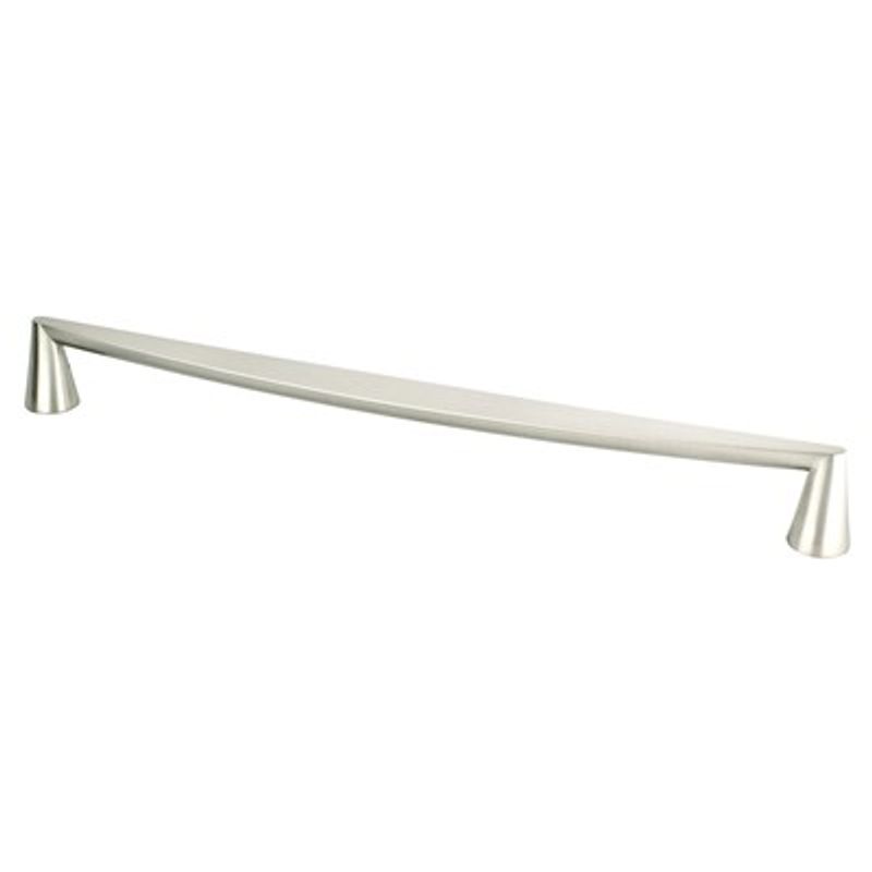 13.5' Transitional Modern Curved Bar Pull in Brushed Nickel from Domestic Collection