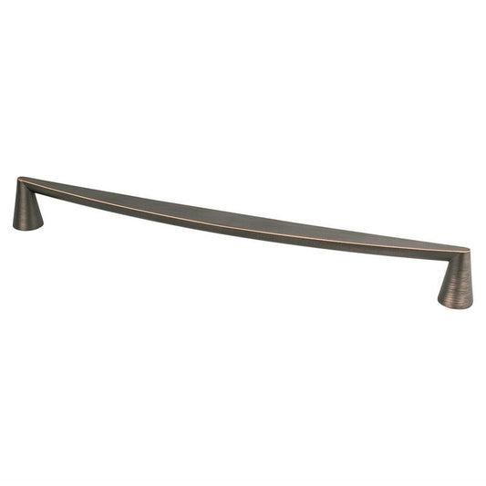 13.5" Transitional Modern Curved Bar Pull in Verona Bronze from Domestic Collection