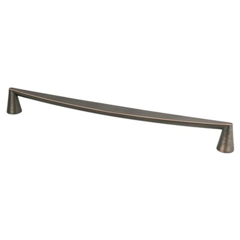 13.5' Transitional Modern Curved Bar Pull in Verona Bronze from Domestic Collection