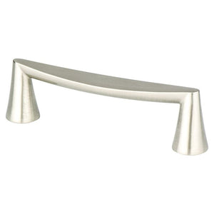 4.5' Transitional Modern Curved Bar Pull in Brushed Nickel from Domestic Collection