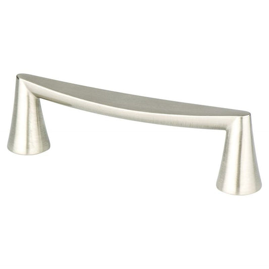 4.5" Transitional Modern Curved Bar Pull in Brushed Nickel from Domestic Collection