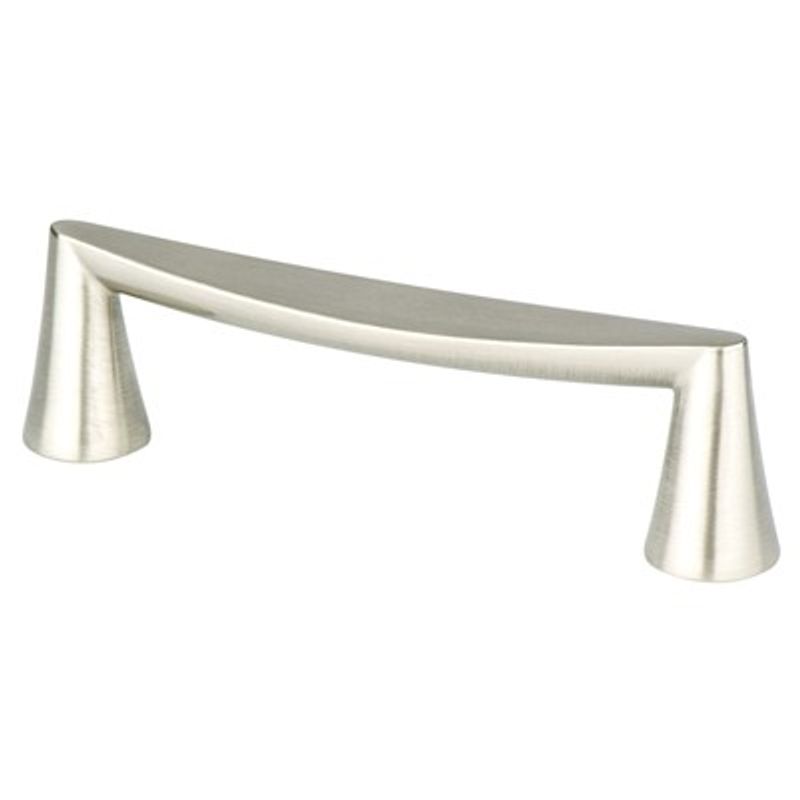 4.5' Transitional Modern Curved Bar Pull in Brushed Nickel from Domestic Collection