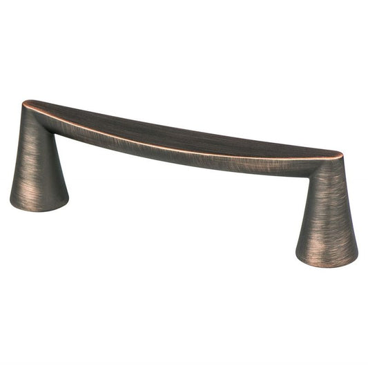 4.5" Transitional Modern Curved Bar Pull in Verona Bronze from Domestic Collection