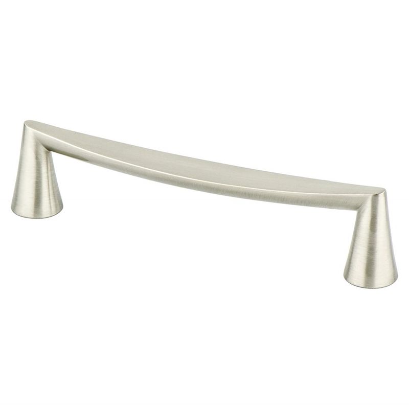5.75' Transitional Modern Curved Bar Pull in Brushed Nickel from Domestic Collection