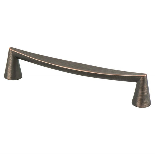 7.13" Transitional Modern Curved Bar Pull in Verona Bronze from Domestic Collection