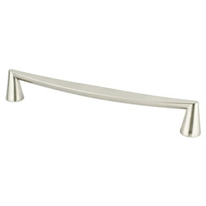 9.75' Transitional Modern Curved Pull in Brushed Nickel from Domestic Collection