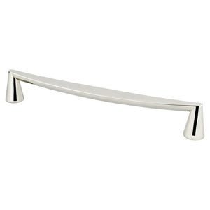 9.75' Transitional Modern Curved Pull in Polished Nickel from Domestic Collection