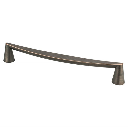 9.75" Transitional Modern Curved Pull in Verona Bronze from Domestic Collection