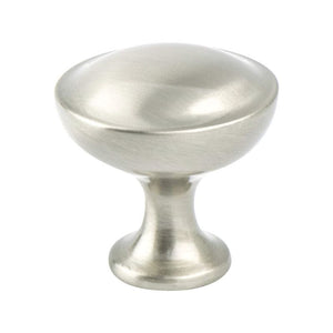 1.19' Wide Traditional Round Knob in Brushed Nickel from Echo Collection