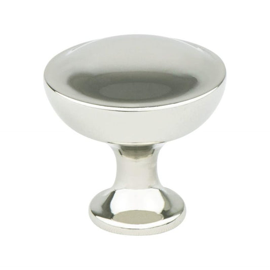 1.19" Wide Traditional Round Knob in Polished Nickel from Echo Collection