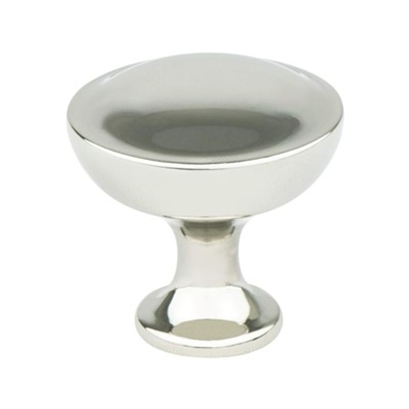 1.19' Wide Traditional Round Knob in Polished Nickel from Echo Collection