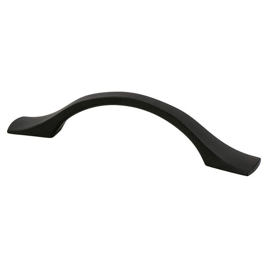 5.56" Traditional Arch Pull in Matte Black from Echo Collection