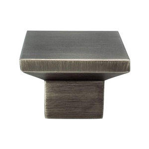 1.56' Wide Contemporary Square Knob in Graphite from Elevate Collection