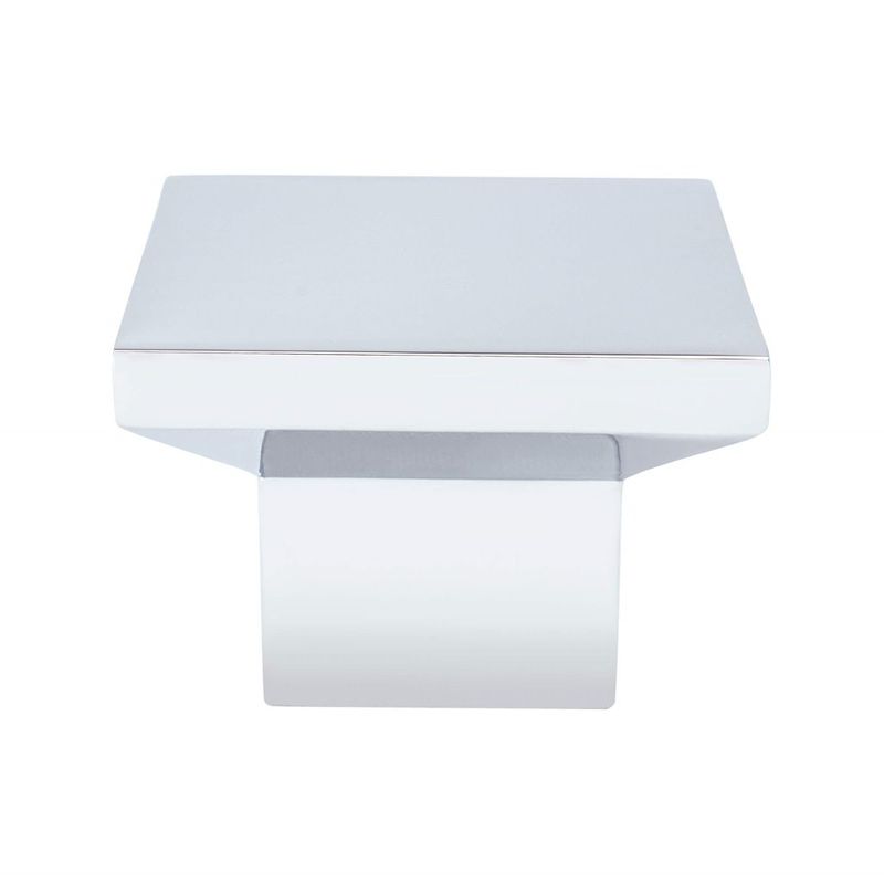 1.56' Wide Contemporary Square Knob in Polished Chrome from Elevate Collection