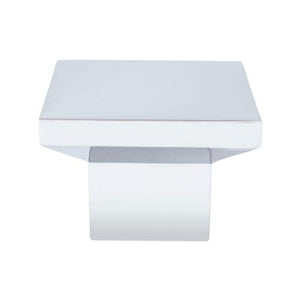 1.56' Wide Contemporary Square Knob in Polished Chrome from Elevate Collection