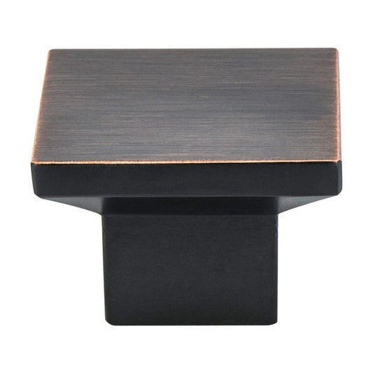 1.56" Wide Contemporary Square Knob in Verona Bronze from Elevate Collection