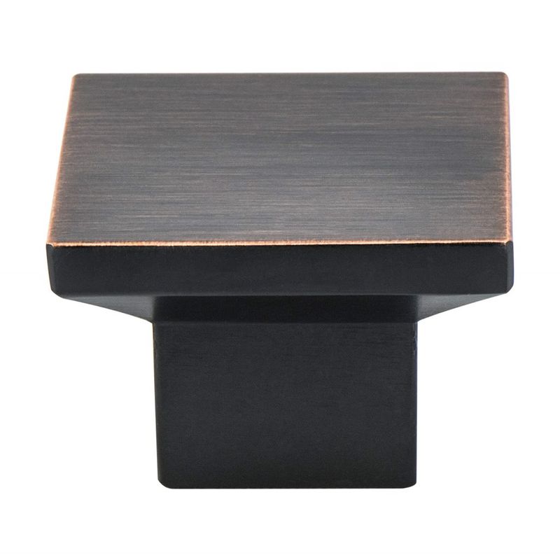 1.56' Wide Contemporary Square Knob in Verona Bronze from Elevate Collection