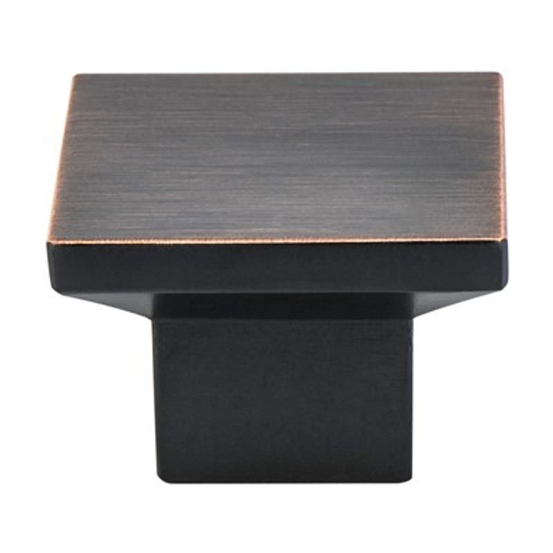 1.56' Wide Contemporary Square Knob in Verona Bronze from Elevate Collection