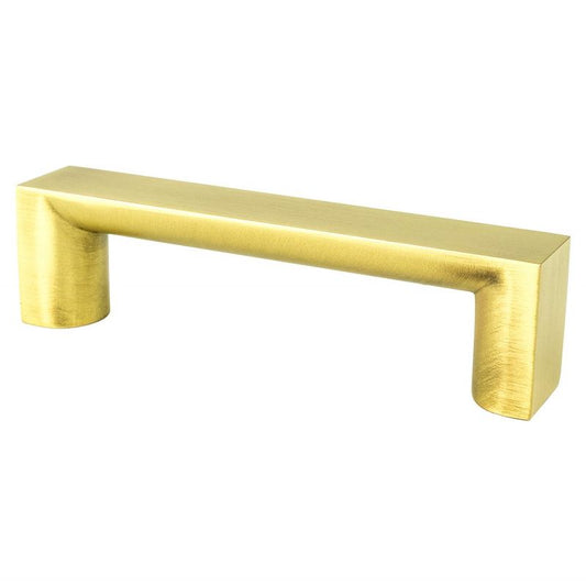 4.31" Contemporary Rectangular Pull in Satin Gold from Elevate Collection