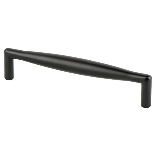 5.38" Transitional Modern Arch Pull in Matte Black from Encore Collection