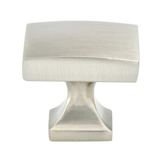 1.13" Wide Contemporary Square Knob in Brushed Nickel from Epoch Edge Collection