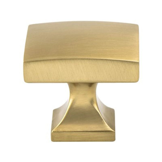 1.13" Wide Contemporary Square Knob in Modern Brushed Gold from Epoch Edge Collection