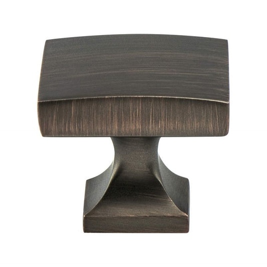 1.13" Wide Contemporary Square Knob in Verona Bronze from Epoch Edge Collection