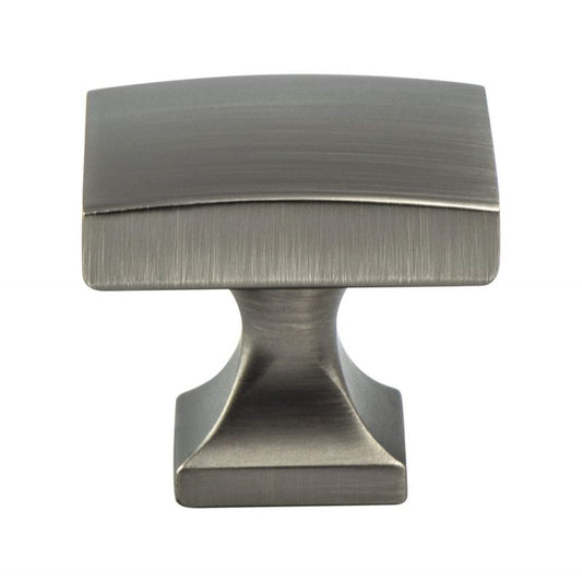 1.13" Wide Contemporary Square Knob in Vintage Nickel from Epoch Edge Collection