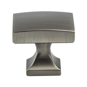 1.13' Wide Contemporary Square Knob in Vintage Nickel from Epoch Edge Collection