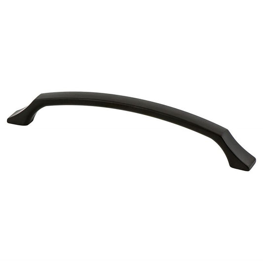 7.13" Contemporary Arch Pull in Matte Black from Epoch Edge Collection