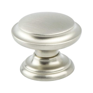 1.38' Wide Traditional Tiered Knob in Brushed Nickel from Euro Classica Collection