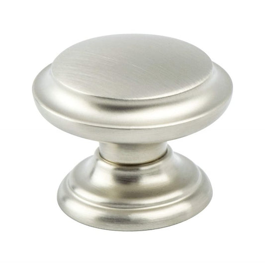 1.38" Wide Traditional Tiered Knob in Brushed Nickel from Euro Classica Collection