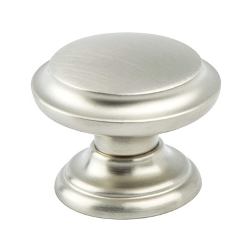 1.38' Wide Traditional Tiered Knob in Brushed Nickel from Euro Classica Collection