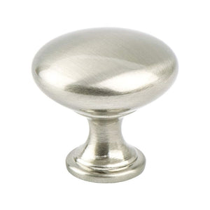 1.19' Wide Transitional Modern Round Knob in Brushed Nickel from Europe Moderno Collection