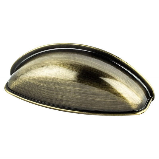 3.06" Transitional Modern Cup in Brushed Antique Brass from Euro Moderno Collection