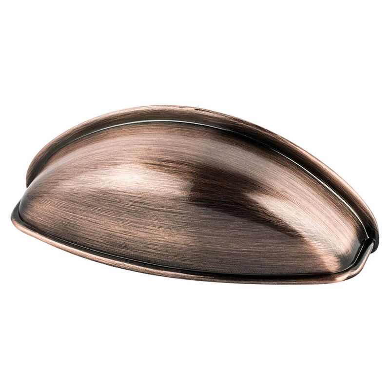 3.06' Transitional Modern Cup in Brushed Antique Copper from Euro Moderno Collection