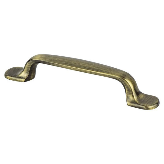 5.25" Transitional Modern Flat Bar Pull in Brushed Antique Brass from Europe Moderno Collection