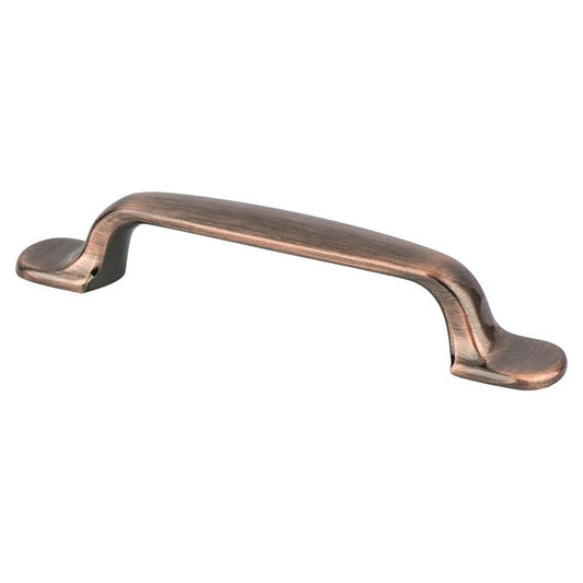 5.25" Transitional Modern Flat Bar Pull in Brushed Antique Copper from Europe Moderno Collection