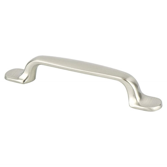 5.25" Transitional Modern Flat Bar Pull in Brushed Nickel from Europe Moderno Collection