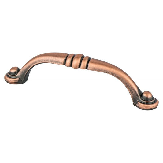 4.31" Traditional Arch Pull in Brushed Antique Copper from Euro Traditions Collection