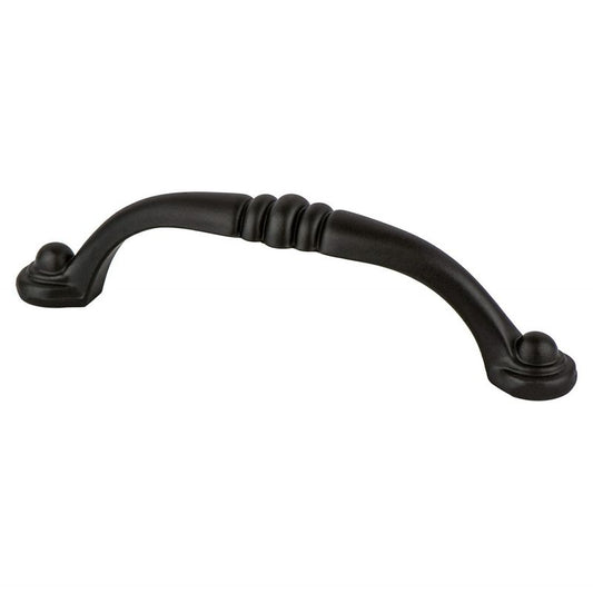 4.31" Traditional Arch Pull in Matte Black from Euro Traditions Collection